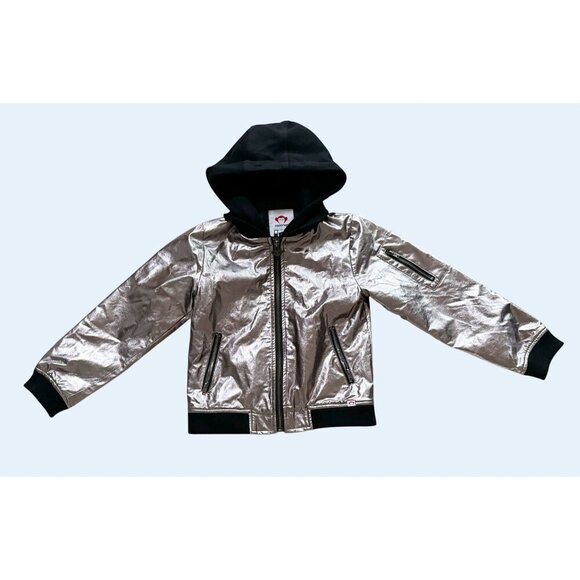 APPAMAN Lower East Side Kids Youth Metallic Hoodie Jacket Sz 7 - Picture 2 of 6